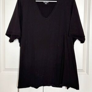Lane Bryant Black Cotton Perfect Sleeve Tee